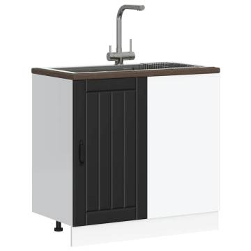 Sink Base Cabinet Lucca Black Wood - Storage & Style