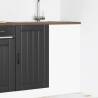 Sink Base Cabinet Lucca Black Wood - Storage & Style