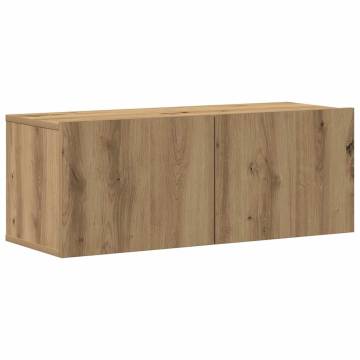 Wall Mounted TV Cabinets - 4 pcs Artisan Oak | Hipo Market