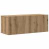 Wall Mounted TV Cabinets - 4 pcs Artisan Oak | Hipo Market