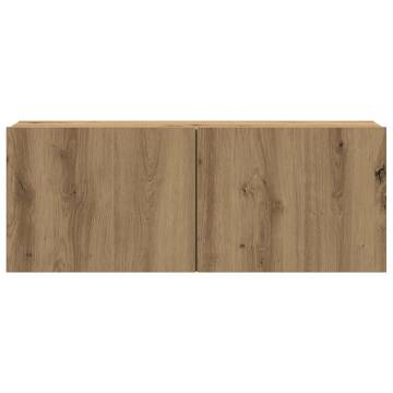 Wall Mounted TV Cabinets - 4 pcs Artisan Oak | Hipo Market