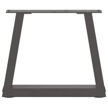 V-Shape Dining Table Legs - Anthracite Steel, Set of 2