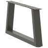 V-Shape Dining Table Legs - Anthracite Steel | 2 pcs 50x31 cm