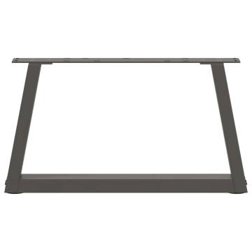 V-Shape Dining Table Legs - Anthracite Steel | 2 pcs 50x31 cm