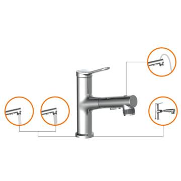 EISL VARIABILE Basin Mixer with Pull-out Spray - Chrome