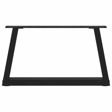 V-Shape Dining Table Legs - Black Steel (2 pcs) | HipoMarket