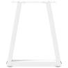 V-Shape Dining Table Legs - White Steel (2 pcs) | Hipomarket