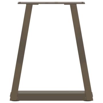 V-Shape Dining Table Legs - Natural Steel | Hipomarket UK