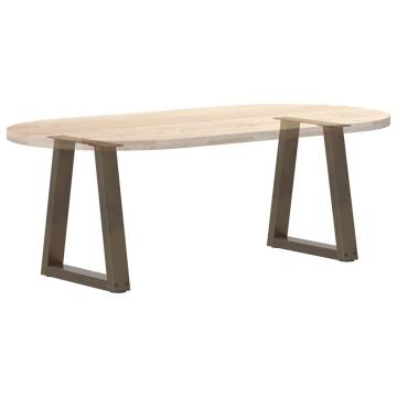 V-Shape Dining Table Legs - Natural Steel | Hipomarket UK