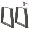 V-Shape Dining Table Legs 2 pcs Anthracite Steel 70x(42-43.3) cm