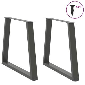 V-Shape Dining Table Legs – Anthracite Steel (2 pcs)