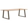 V-Shape Dining Table Legs - Natural Steel, 90x(72-73.3) cm