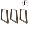 V-Shape Dining Table Legs - 3 pcs Natural Steel | Hipomarket