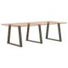 V-Shape Dining Table Legs - 3 pcs Natural Steel | Hipomarket