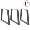 V-Shape Dining Table Legs - Anthracite Steel (3 pcs)