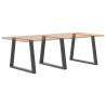 V-Shape Dining Table Legs - Anthracite Steel (3 pcs)