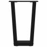 V-Shape Dining Table Legs - Black Steel (2 pcs) | HipoMarket