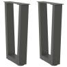  Dining Table Legs V-Shape 2 pcs Anthracite 28x(42-43.3) cm Steel Colour anthracite Size 28 x (42-43.3) cm Quantity in Package 1 Number of 