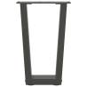 V-Shape Dining Table Legs - Anthracite Steel Set of 2