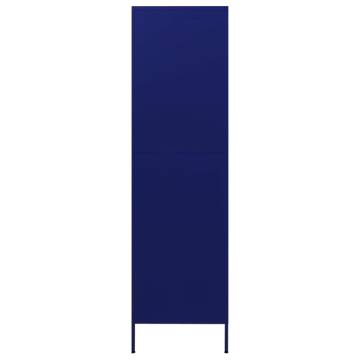 Navy Blue Steel Wardrobe 90x50x180 cm - Stylish Storage Solution