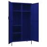 Navy Blue Steel Wardrobe 90x50x180 cm - Stylish Storage Solution