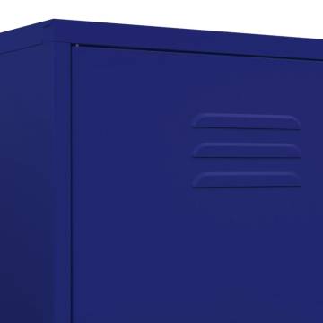 Navy Blue Steel Wardrobe 90x50x180 cm - Stylish Storage Solution