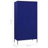 Navy Blue Steel Wardrobe 90x50x180 cm - Stylish Storage Solution