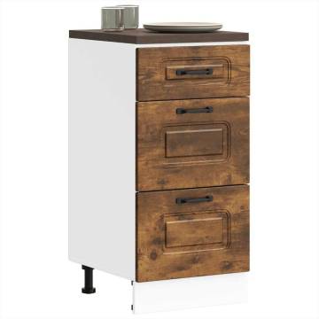 Kalmar Smoked Oak Kitchen Base Cabinet | Durable & Stylish