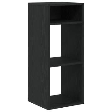 Stylish Black Book Cabinet - 34x31x80 cm Engineered Wood