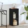 Stylish Black Book Cabinet - 34x31x80 cm Engineered Wood