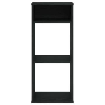 Stylish Black Book Cabinet - 34x31x80 cm Engineered Wood