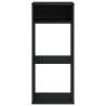 Stylish Black Book Cabinet - 34x31x80 cm Engineered Wood