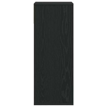 Stylish Black Book Cabinet - 34x31x80 cm Engineered Wood