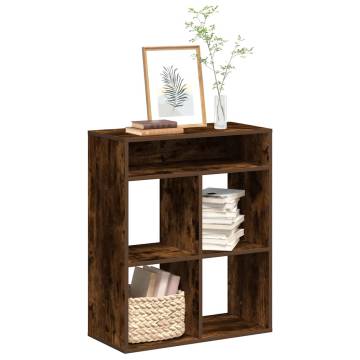 Stylish Book Cabinet in Smoked Oak | 66x31x80 cm