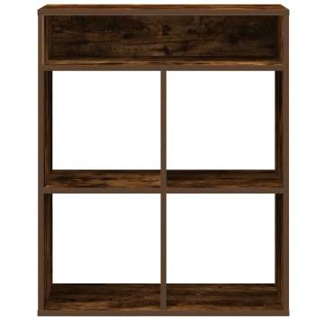 Stylish Book Cabinet in Smoked Oak | 66x31x80 cm