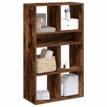 Stylish Smoked Oak Book Cabinet - 66x31x112 cm | Hipomarket