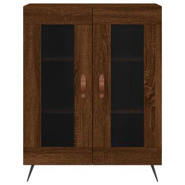 Stylish Highboard Brown Oak 69.5x34x180 cm - Hipomarket