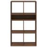 Brown Oak Book Cabinet - Stylish Storage 66x31x112 cm