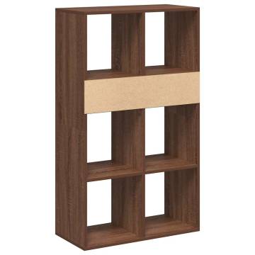 Brown Oak Book Cabinet - Stylish Storage 66x31x112 cm