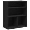 Stylish Black Book Cabinet - 60x30x71.5 cm Engineered Wood