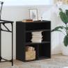 Stylish Black Book Cabinet - 60x30x71.5 cm Engineered Wood