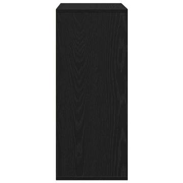 Stylish Black Book Cabinet - 60x30x71.5 cm Engineered Wood