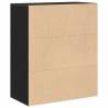 Stylish Black Book Cabinet - 60x30x71.5 cm Engineered Wood