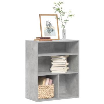 Book Cabinet Concrete Grey - Stylish 60x30x71.5 cm Storage