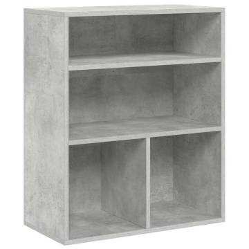 Book Cabinet Concrete Grey - Stylish 60x30x71.5 cm Storage