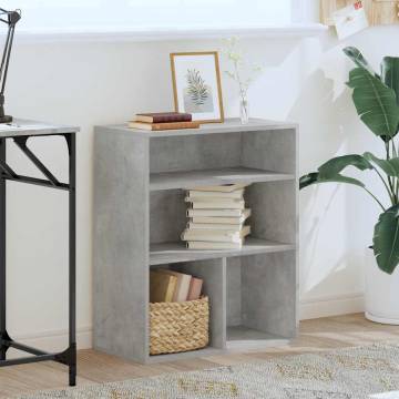 Book Cabinet Concrete Grey - Stylish 60x30x71.5 cm Storage