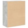 Book Cabinet Concrete Grey - Stylish 60x30x71.5 cm Storage