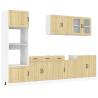 Kalmar 7 Piece Kitchen Cabinet Set - Sonoma Oak Design