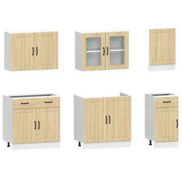 Kalmar 7 Piece Kitchen Cabinet Set - Sonoma Oak Design