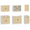 Kalmar 7 Piece Kitchen Cabinet Set - Sonoma Oak Design